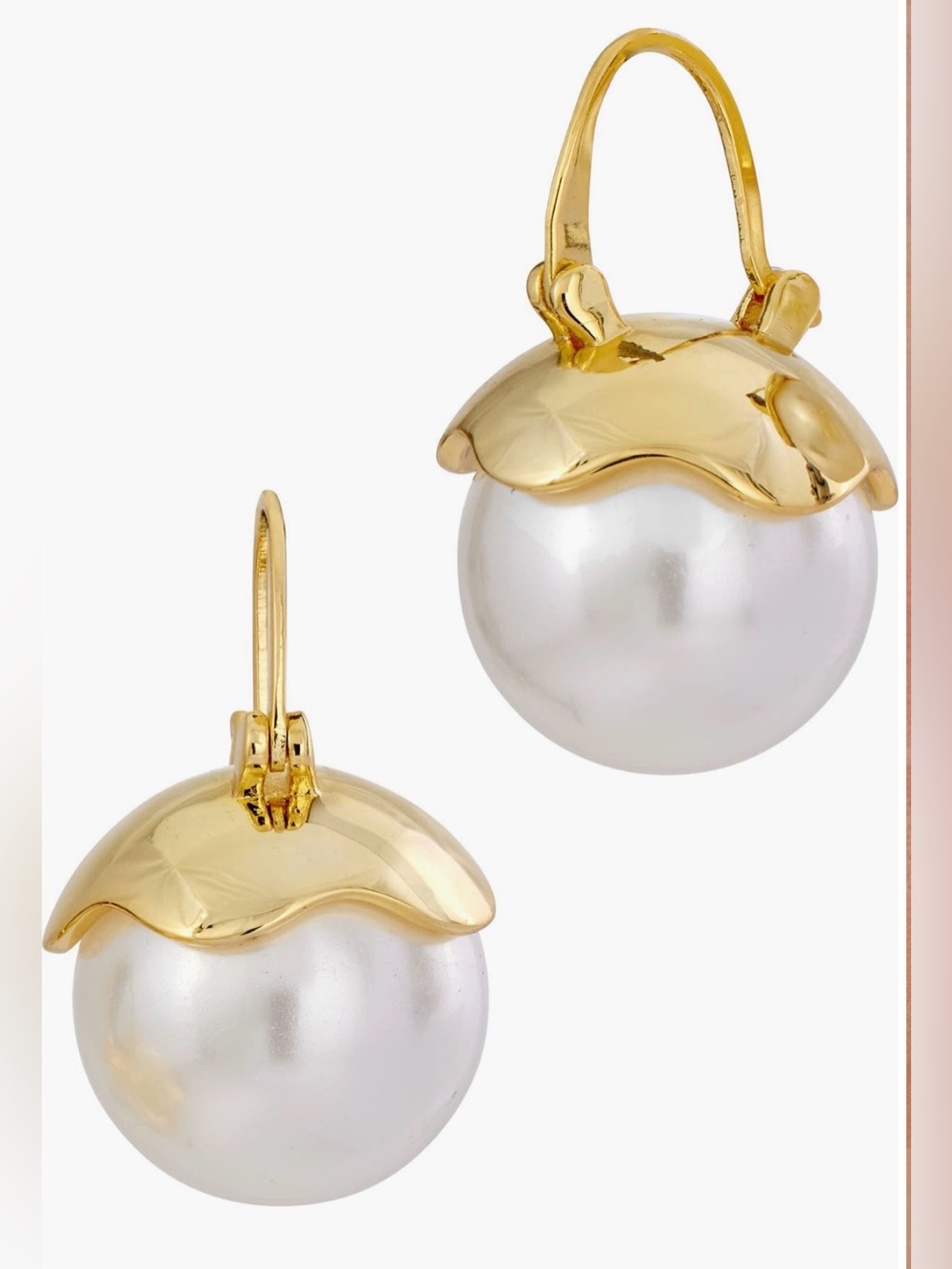 Savvy Cie NEW 14.5-15mm cultured pearl drop earrings